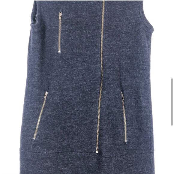 J brand Chatelet wool blend navy zipper dress - Picture 8 of 13